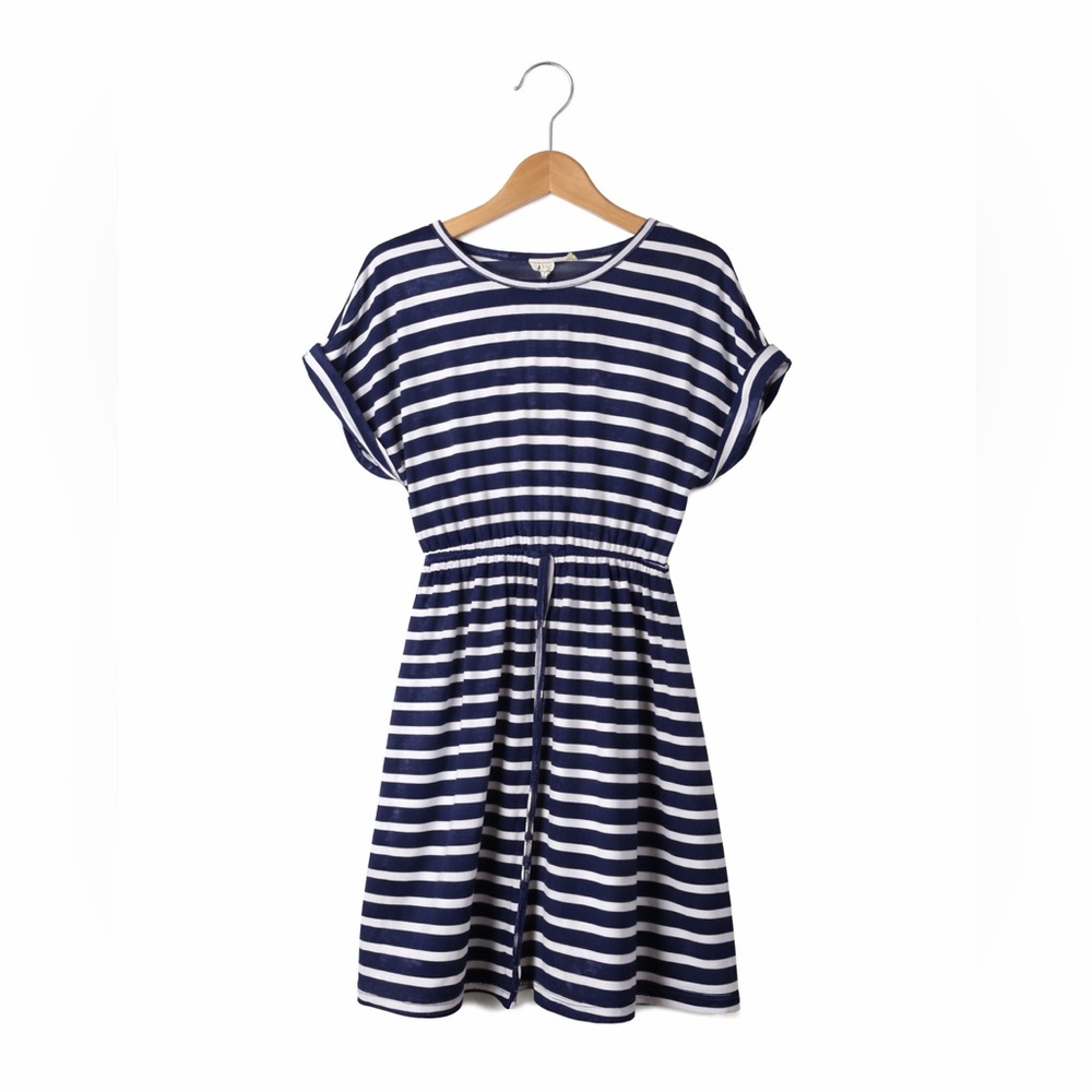 Hayden Girls Navy and White Striped Dress. Great Condition. Size Medium